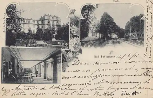 Suisse: 1906: Carte de visite Bad Schinzach
