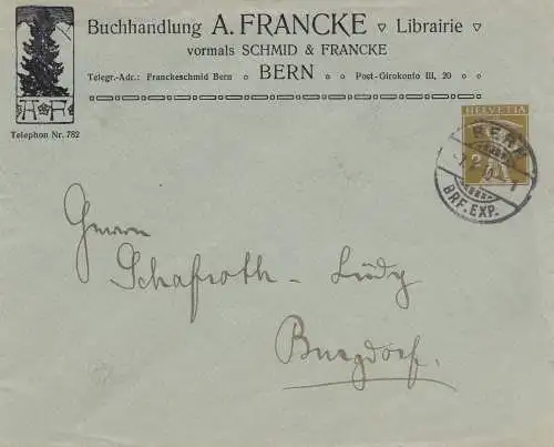 Schweiz: 1910: Buchhandlung Bern nach Burgdorf