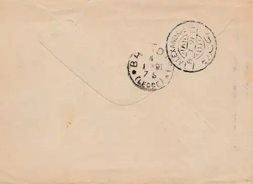 Suisse: 1891: Berne en Egypte, entier