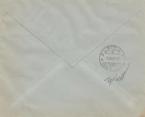 Suisse: 1942: Zurich, Eilboten