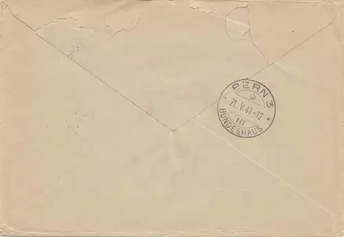 Schweiz: 1939 Division Feldpost nach Bern