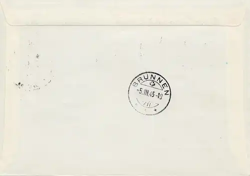 Suisse: 1945, 3.3., recommandé don suisse pour les blessés de guerre