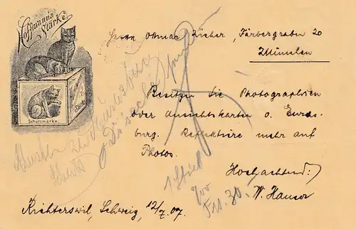 Schweiz: 1907: Richterswil nach München