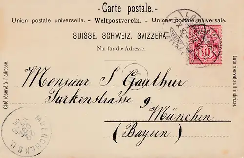 Suisse: 1891: Carte de vue Locle