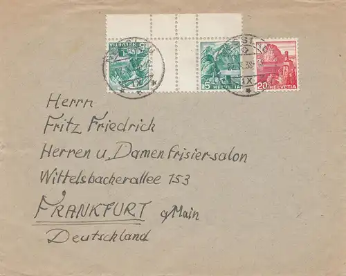 Suisse: 1938: Nesslau vers Francfort