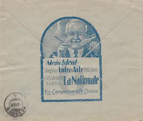 Suisse: 1927: Chiasso, tabac, cigarettes