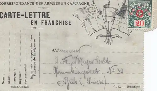 Suisse: 1915: Carte-Lettre