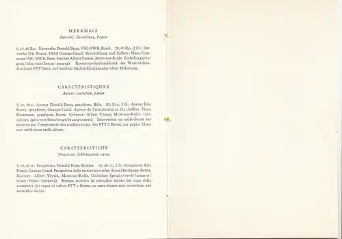 Suisse: 1956: Marques de service Organisation Météologique Mondiale