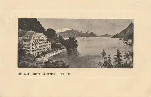 Suisse: 1911: Carte de visite Gersau