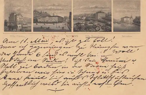 Suisse: Tout ce qui est: 1892: Vue de Lugano après Rostock