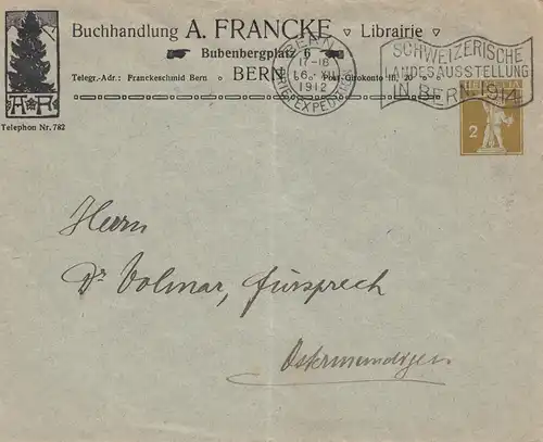 Schweiz: Ganzsache: 1912: Bern - Landesausstellung