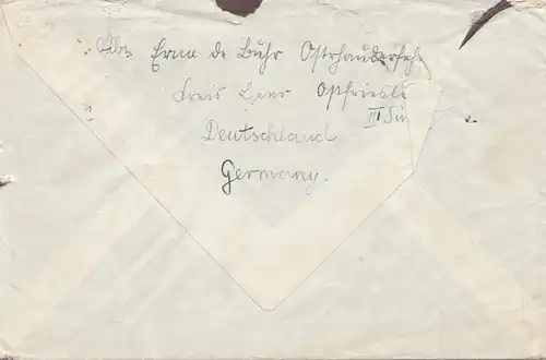Espagne: 1953: Lettre d'Ostrhausen à Lubeck - puis Barcelone