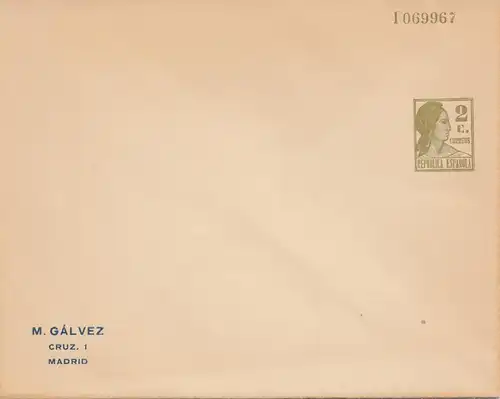 Espagne: Lettre avec impression Madrid: tout est écrit