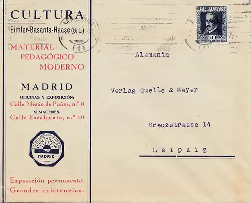 Espagne: 1935: Madrid à Leipzig.