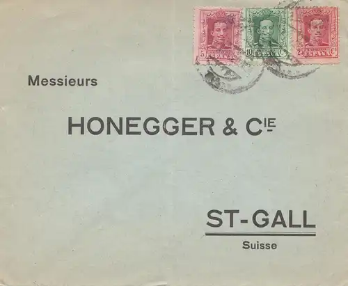 Spanien: 1920: Brief nach St. Gallen