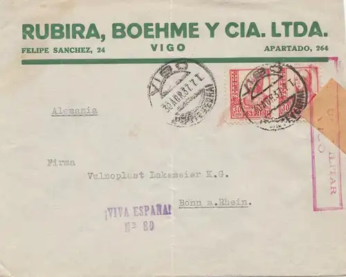 Espagne: 1937: Vigo à Bonn, censure