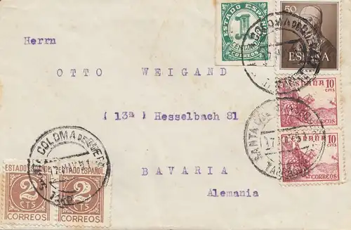 Espagne: 1951: Coloma de Queral vers Hesselbach