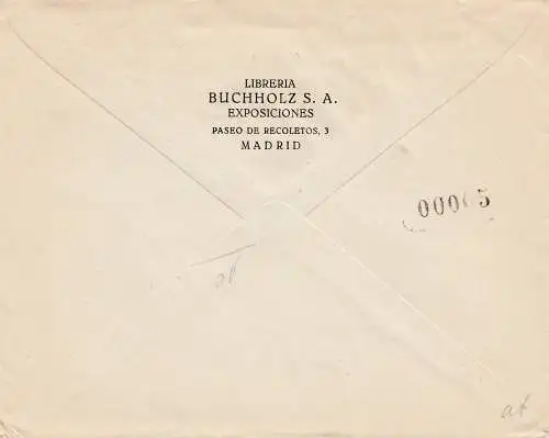 Espagne: 1946: Madrid comme courrier aérien à Bâle