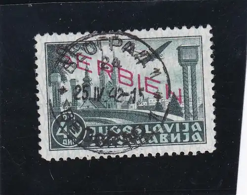 Serbien: MiNr. 24 B, gestempelt Beograd