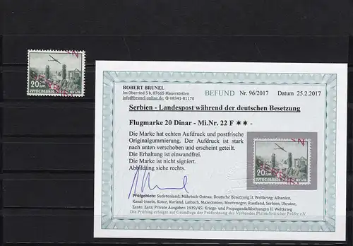 Serbien: MiNr. 22 F, **