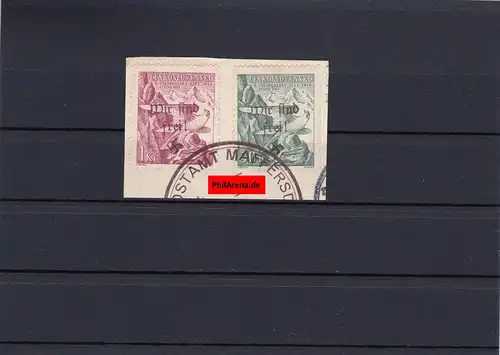 Sudetenland: Maffersdorf MiNr. 127-128, gestempelt