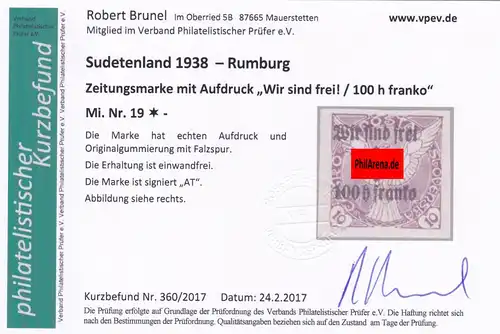 Sudetenland: Rumburg, Minn. 13a, 16, 19, 50, *
