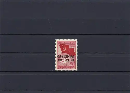 Litauen: Raseiniai, MiNr. 8, **, BPP Attest