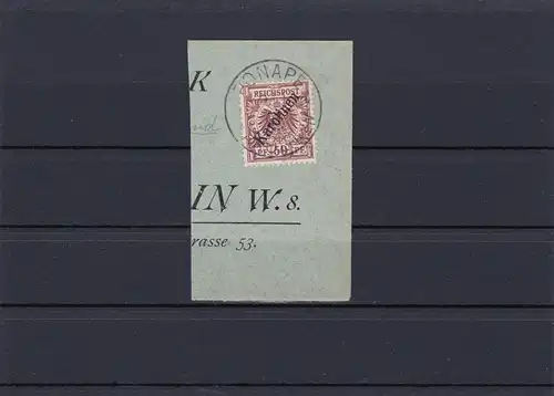Karolinen: MiNr. 6/I auf Briefstück, gestempelt, BPP Attest, Erstauflage