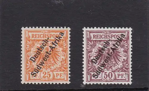 DSWA: MiNr. I et II, post-fraîchissement impeccable, BPP Attest