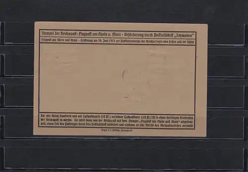 Deutsches Reich: Flug-Post-Karte MiNr. III, Mehrfachfrankatur