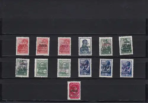Litauen: MiNr. 4-9 a-c, kpl., **
