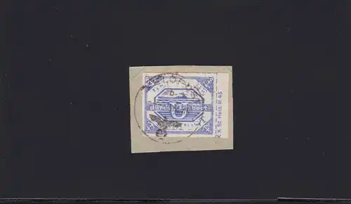 Poste de champ: numéro 13a, cacheté, bord de l'angle, certificat BPP