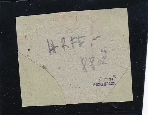 Poste de champ: numéro 13a, cacheté, bord de l'angle, certificat BPP