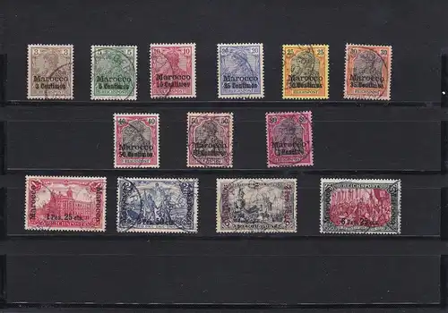 Marokko: MiNr. 7-19, gestempelt