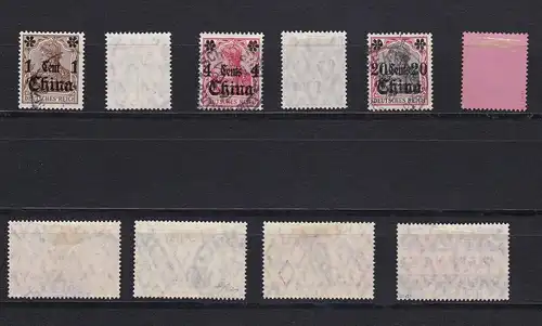 China: MiNr. 38-47, gestempelt