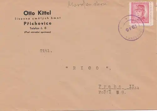 Tschecheslowakei: 1946: Prichovice nach Prag
