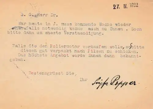 République tchèque: 1932: Champignon entier après Ludlitz