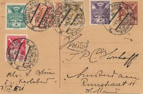 République tchèque: 1921: Karlovy vers la Hollande