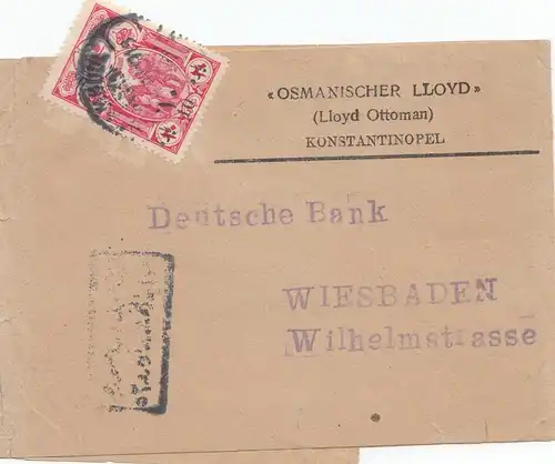 1916: Streifband nach Wiesbaden - Deutsche Bank