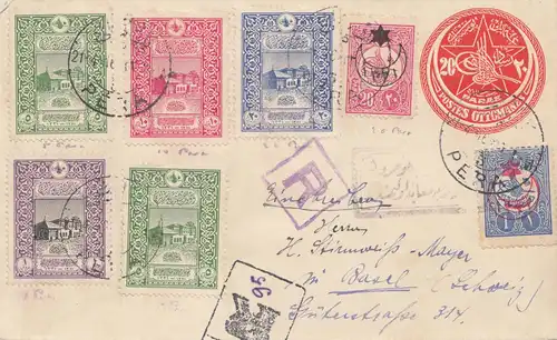 Turquie: 1916: Lettre recommandé à Bâle