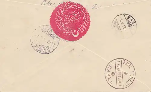 Türkei: 1916: Einschreiben nach Basel