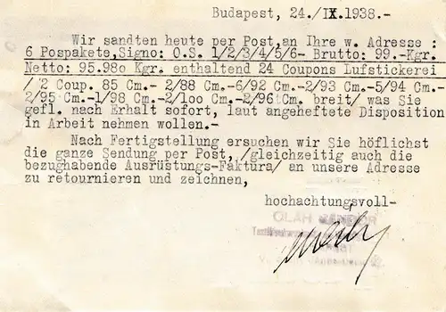 Hongrie: 1938: Budapest vers Bruggen/Suisse