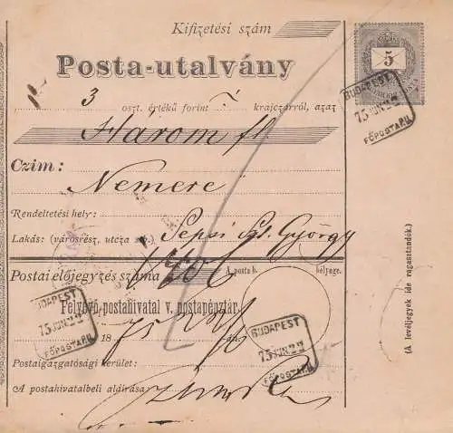 Hongrie: 1922: Carte de paquets