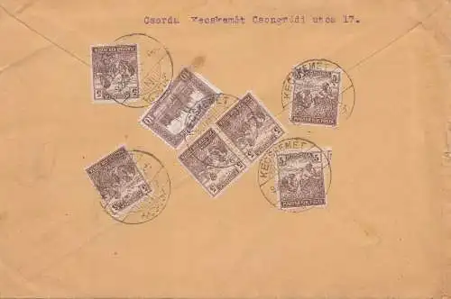 Hongrie: 1922: Kecskemet vers Kalkaburg