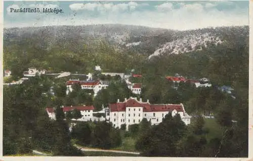 Ungarn: 1924: Ansichtskarte Paradfürdö