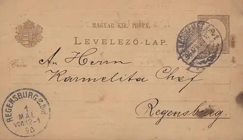 Hongrie: 1898: Tout à fait après Ratisbonne