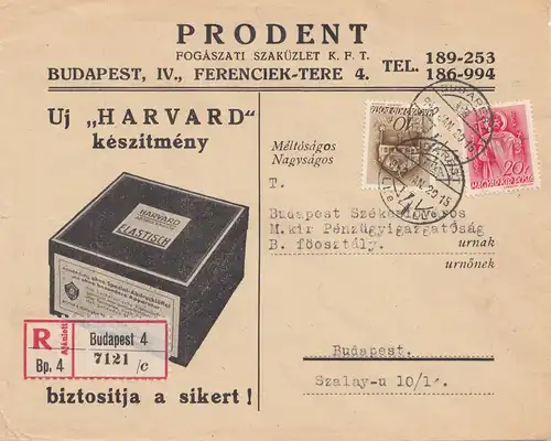 Hongrie: 1940: Budapest comme recommandé.
