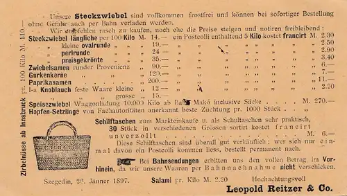 Ungarn: 1897: Ganzsache nach Lüneburg