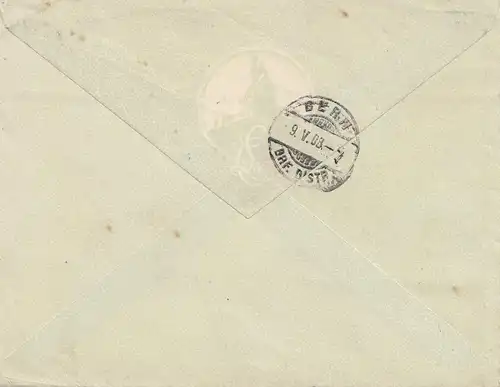 Hongrie: 1908: Lettre à Berne.