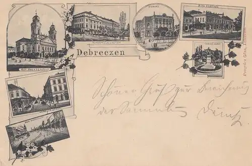 Ungarn: 1897: Ansichtskarte Debreczen